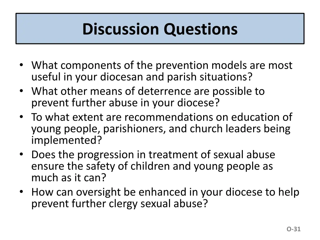 discussion questions