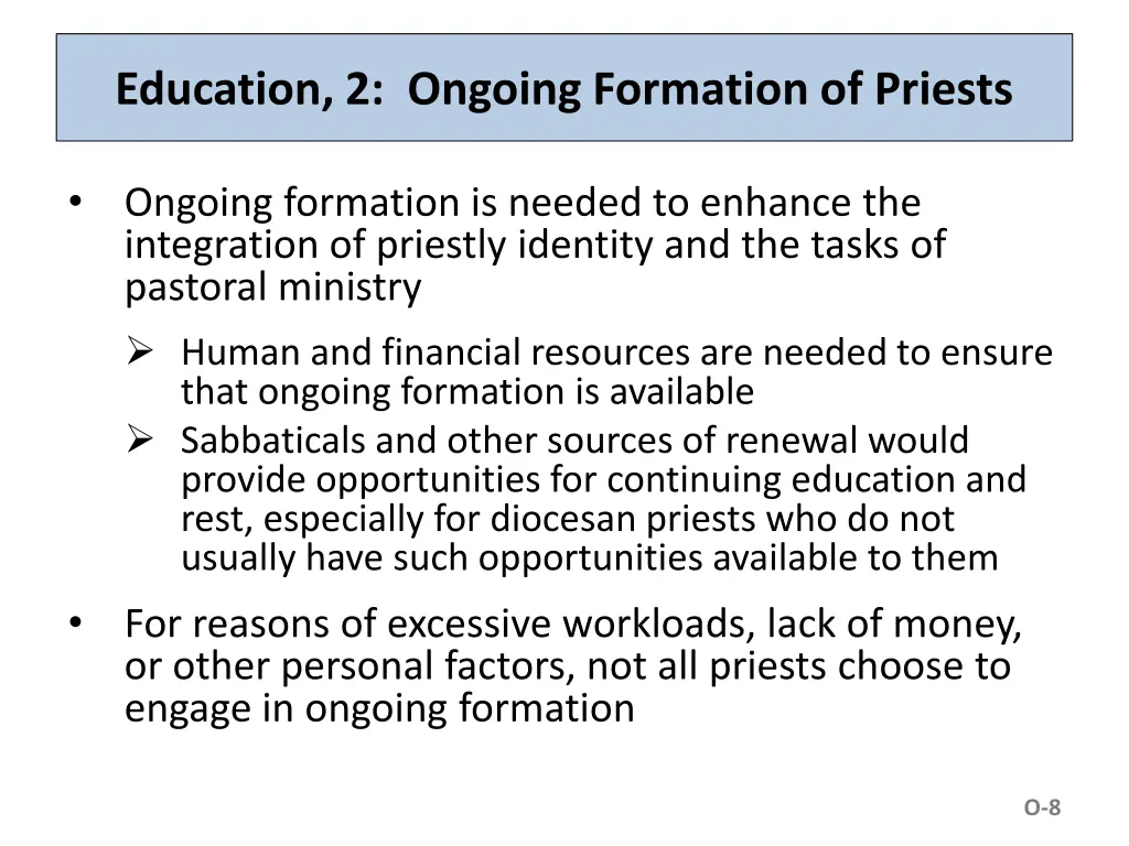education 2 ongoing formation of priests