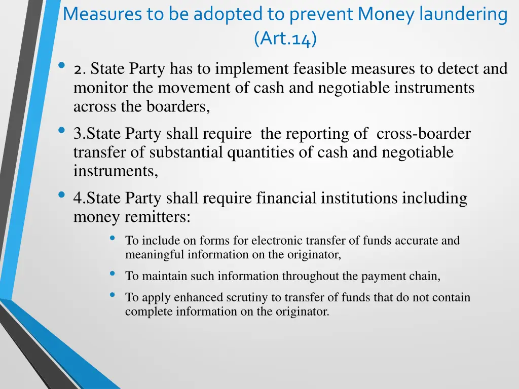 measures to be adopted to prevent money 1