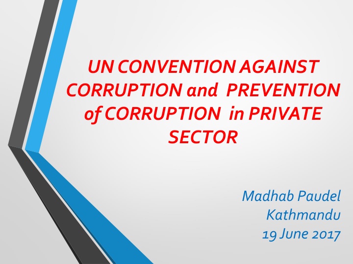 un convention against corruption and prevention