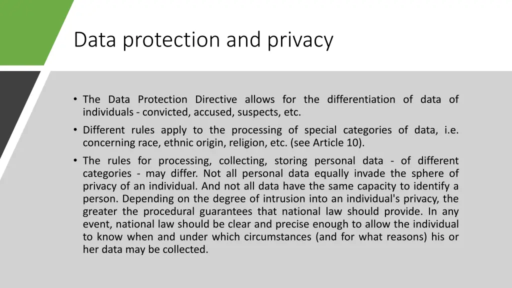 data protection and privacy