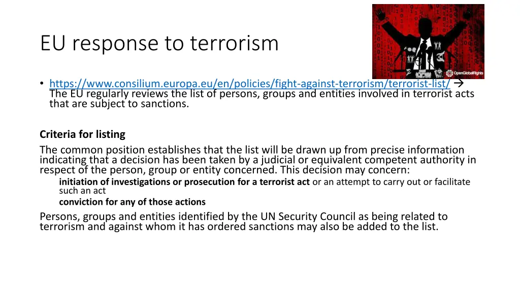 eu response to terrorism