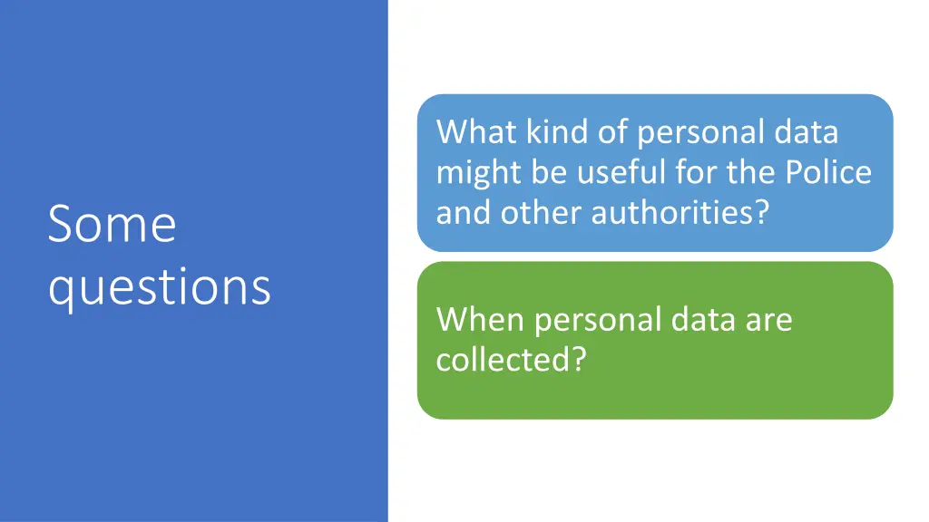 what kind of personal data might be useful