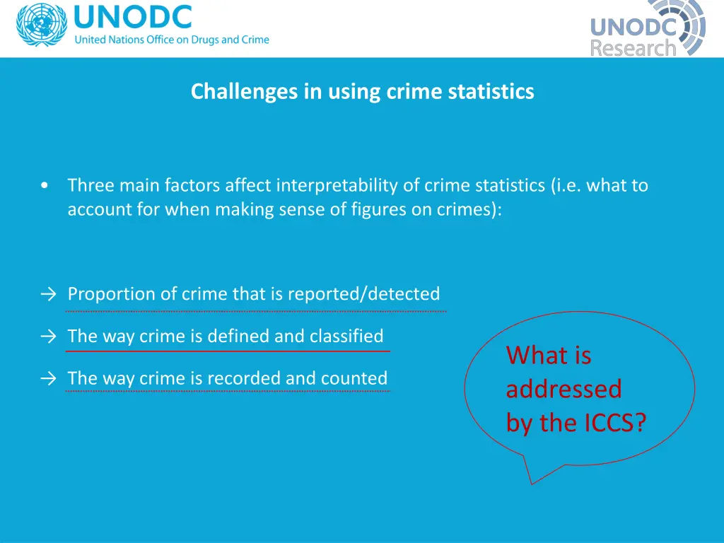 challenges in using crime statistics
