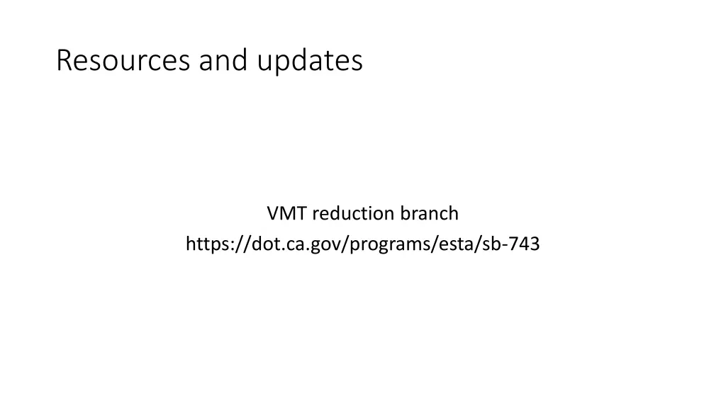 resources and updates