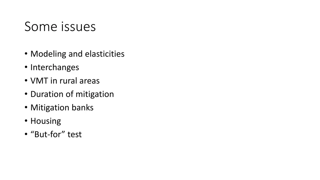 some issues