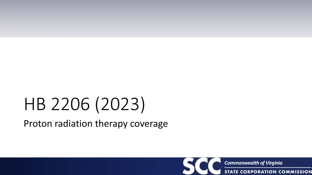 hb 2206 2023 proton radiation therapy coverage