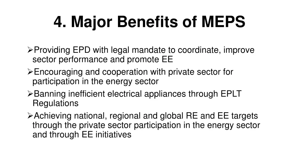 4 major benefits of meps