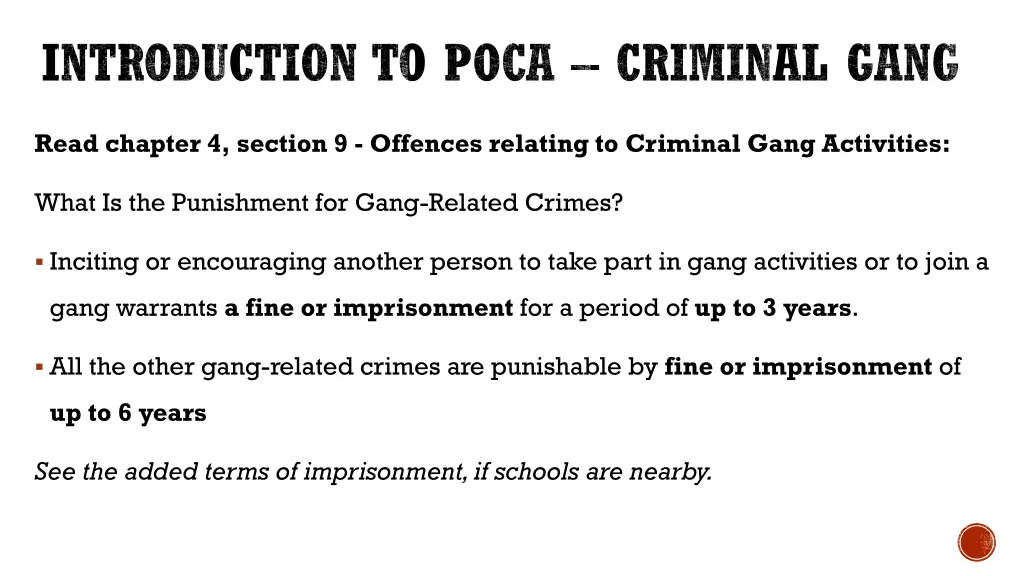 introduction to poca criminal gang 3