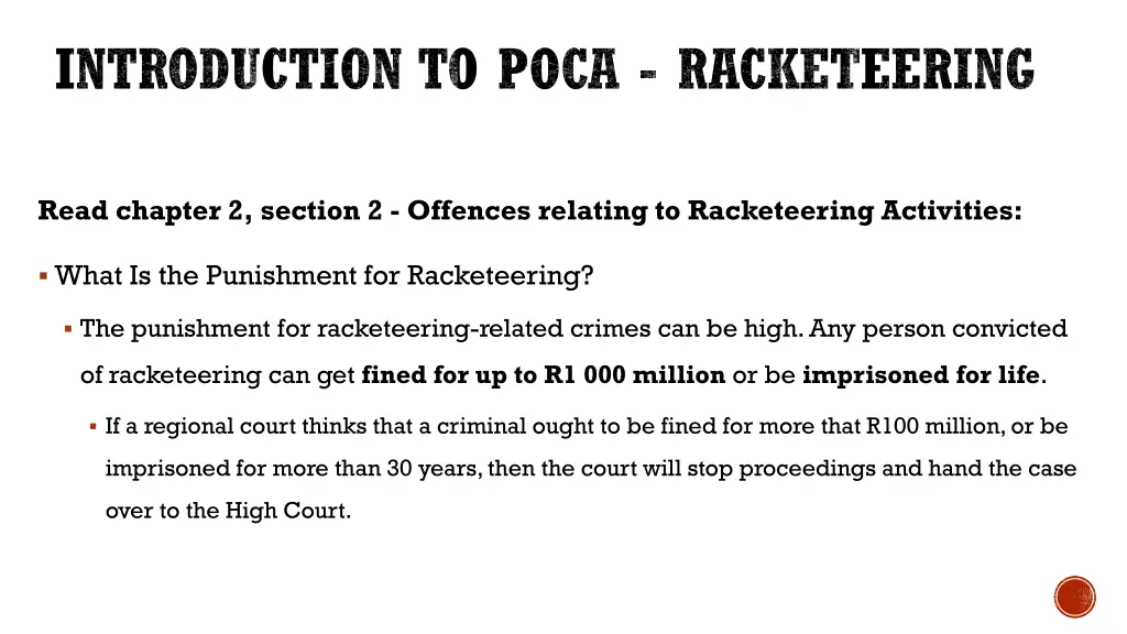 introduction to poca racketeering 1