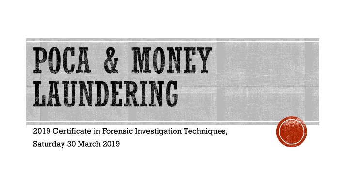 poca money laundering