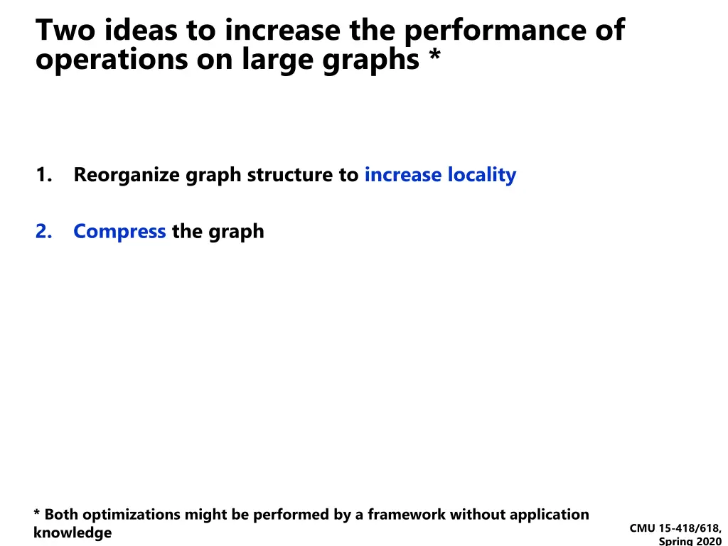two ideas to increase the performance