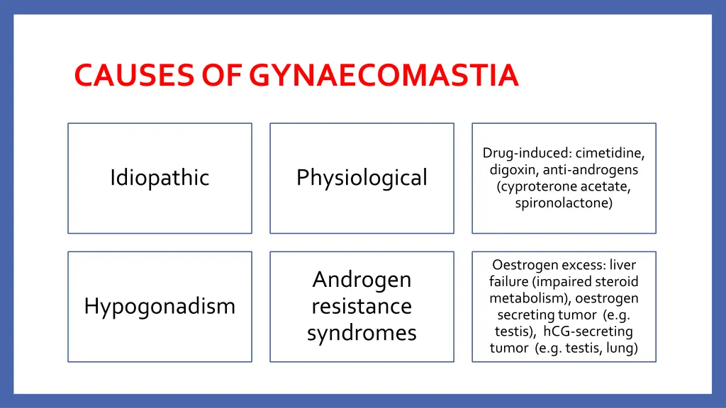 causes of gynaecomastia