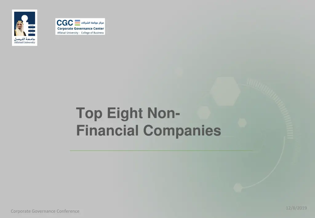 top eight non financial companies