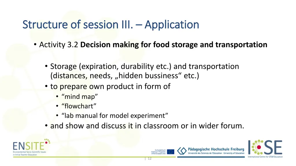 structure of session iii structure of session 1