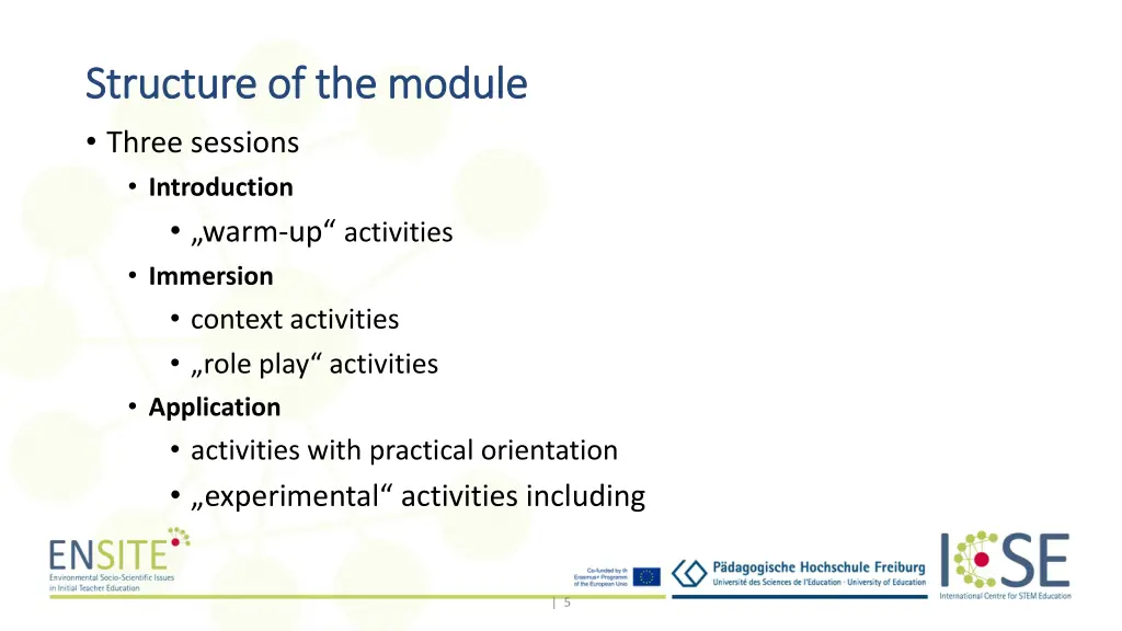 structure of the module structure of the module