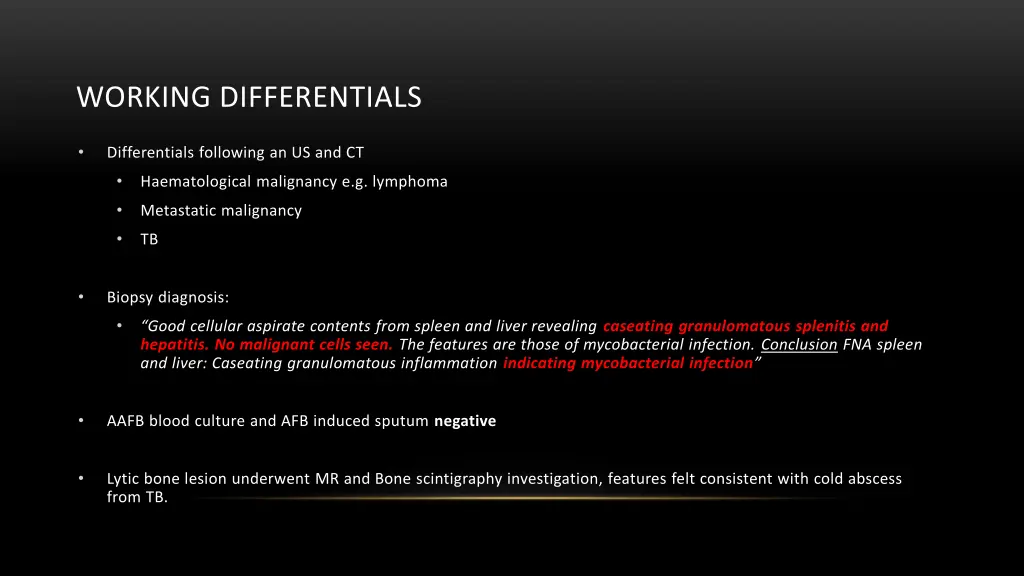 working differentials