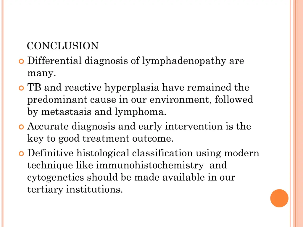 conclusion differential diagnosis