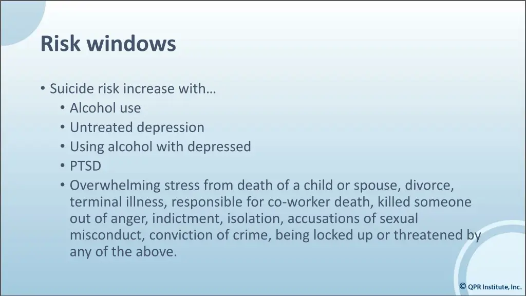risk windows