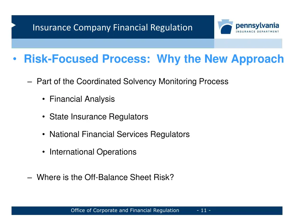 insurance company financial regulation 10