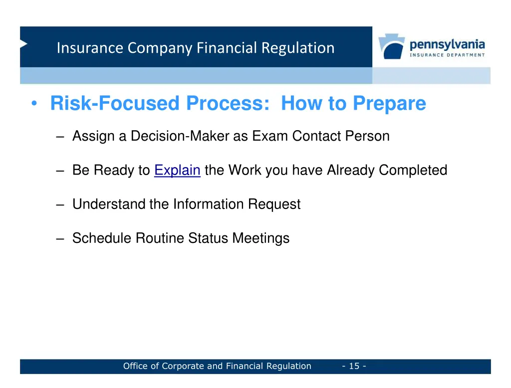 insurance company financial regulation 14