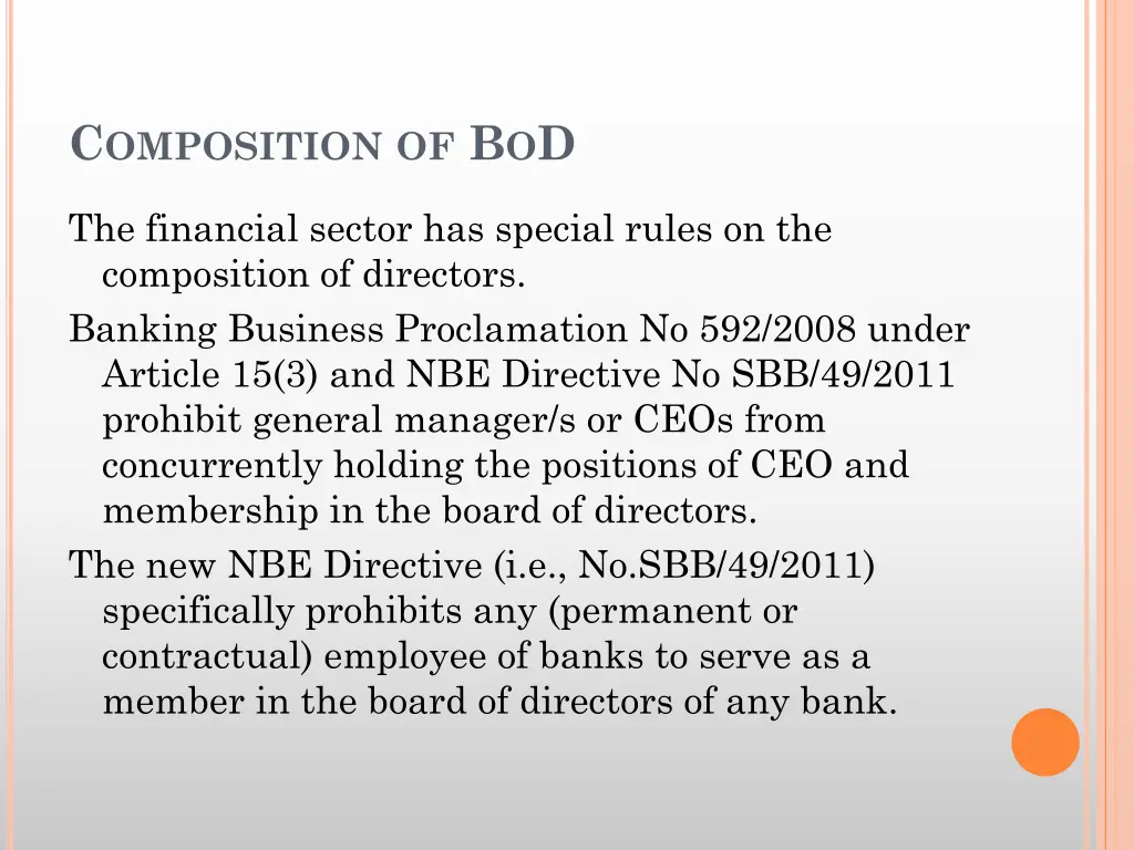 c omposition of b o d 1