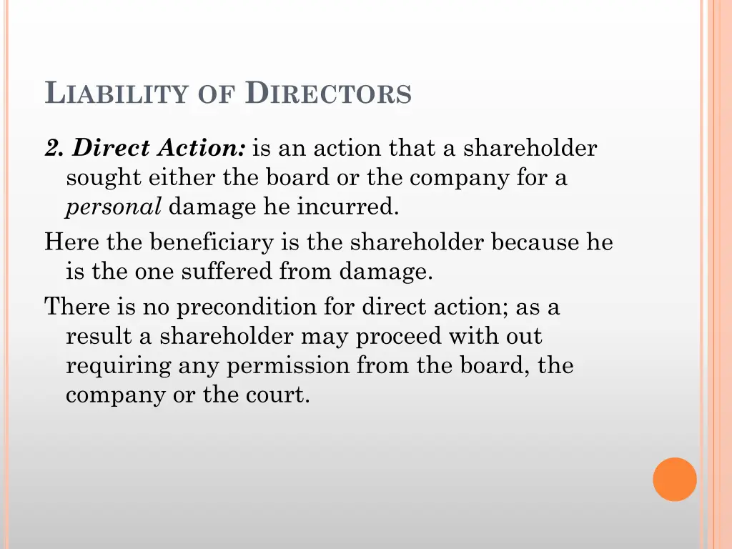 l iability of d irectors 5