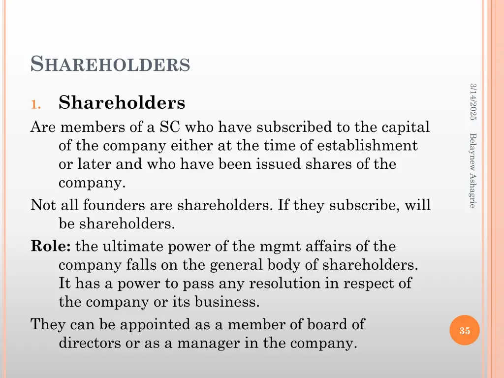 s hareholders