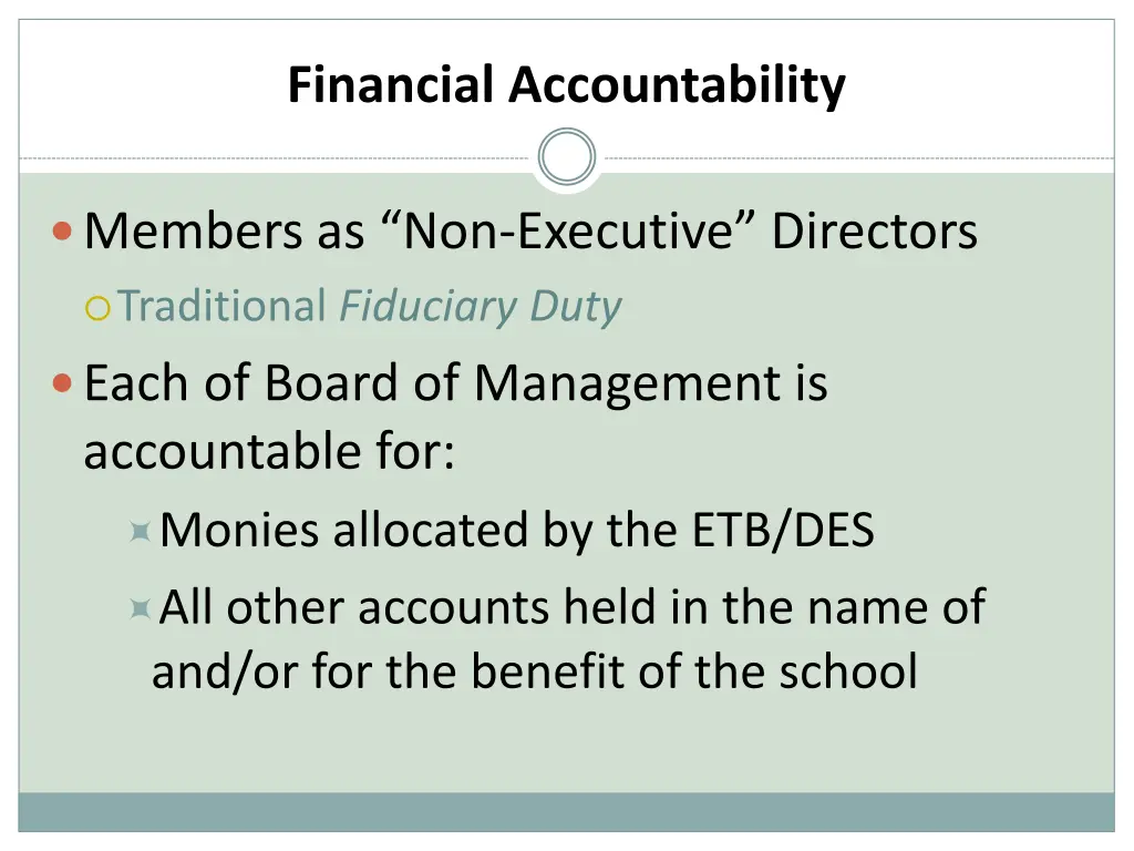 financial accountability