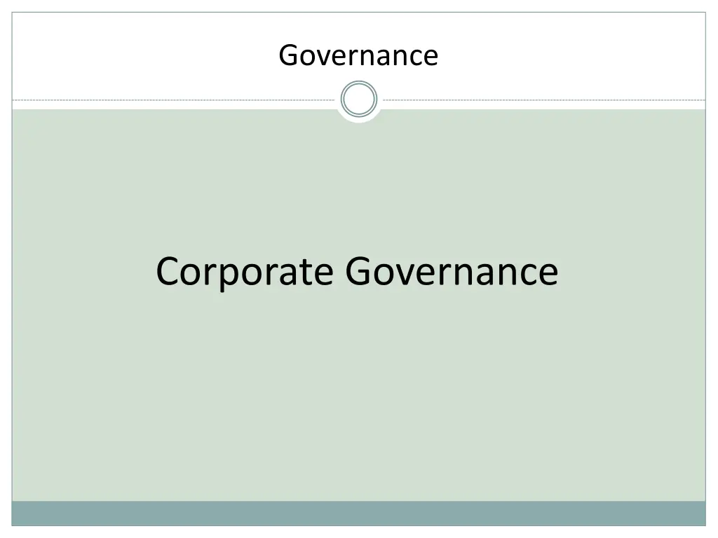 governance