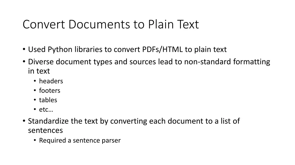 convert documents to plain text
