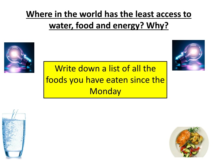 where in the world has the least access to water