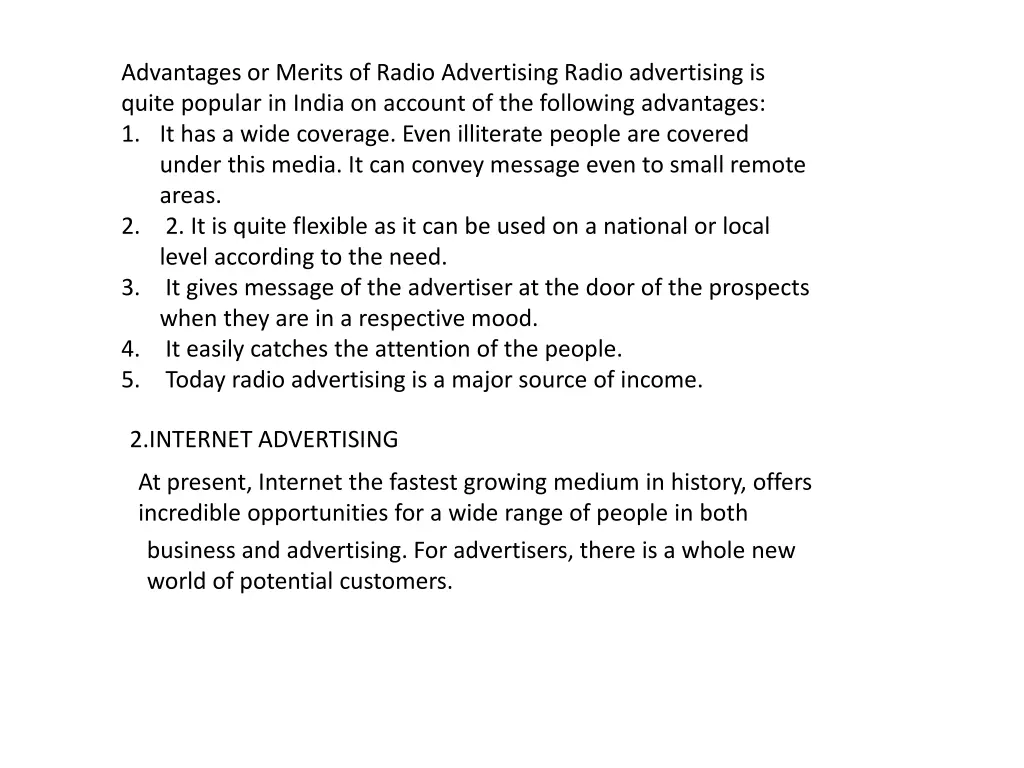 advantages or merits of radio advertising radio