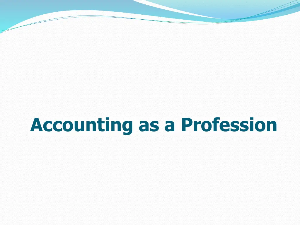 accounting as a profession