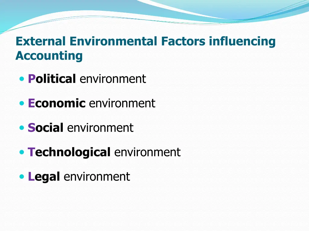 external environmental factors influencing