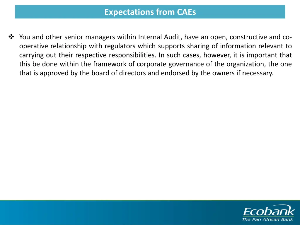 expectations from caes 2