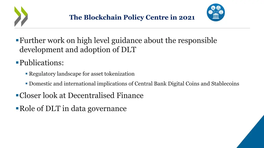 the blockchain policy centre in 2021