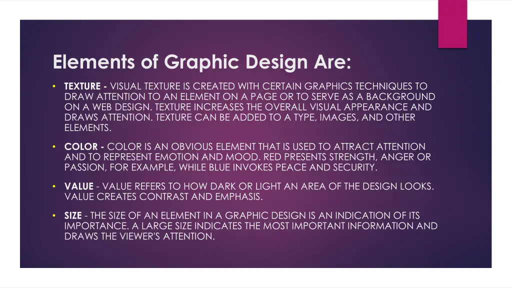 elements of graphic design are 1
