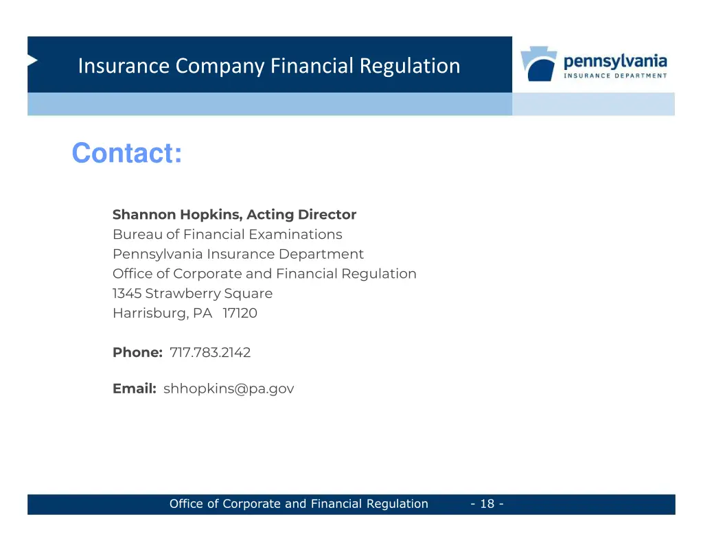 insurance company financial regulation 17