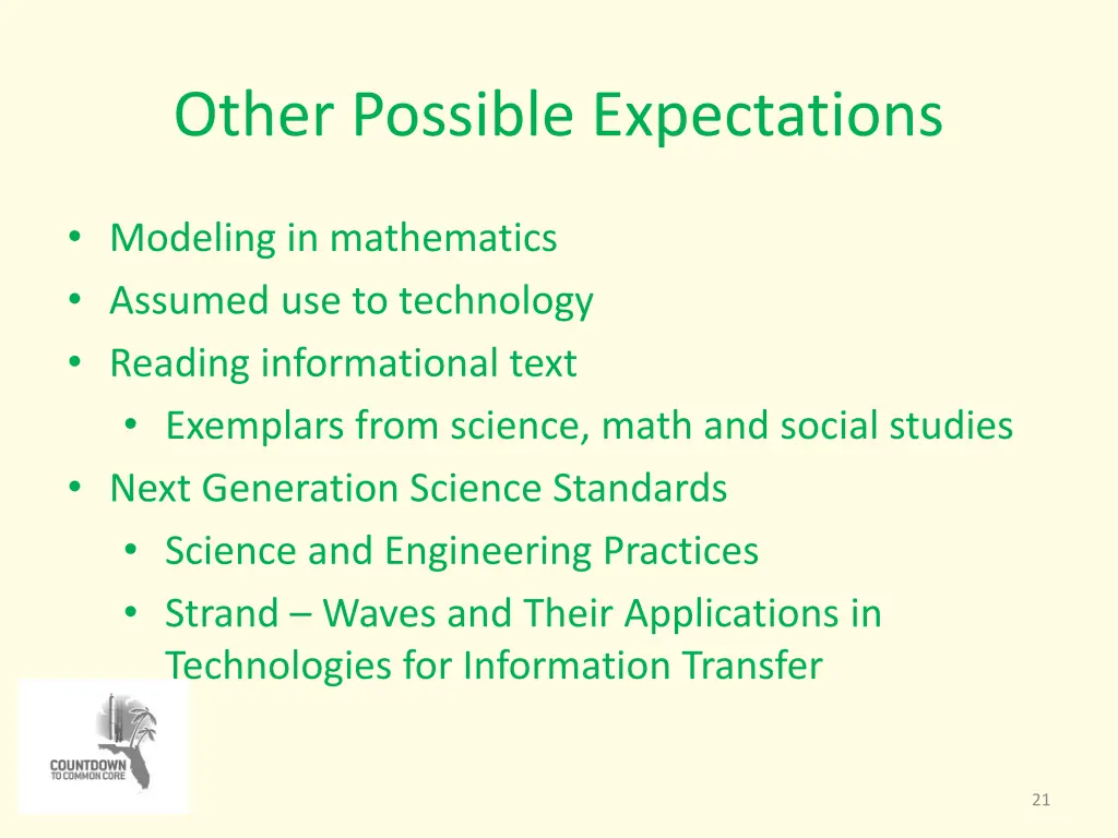 other possible expectations