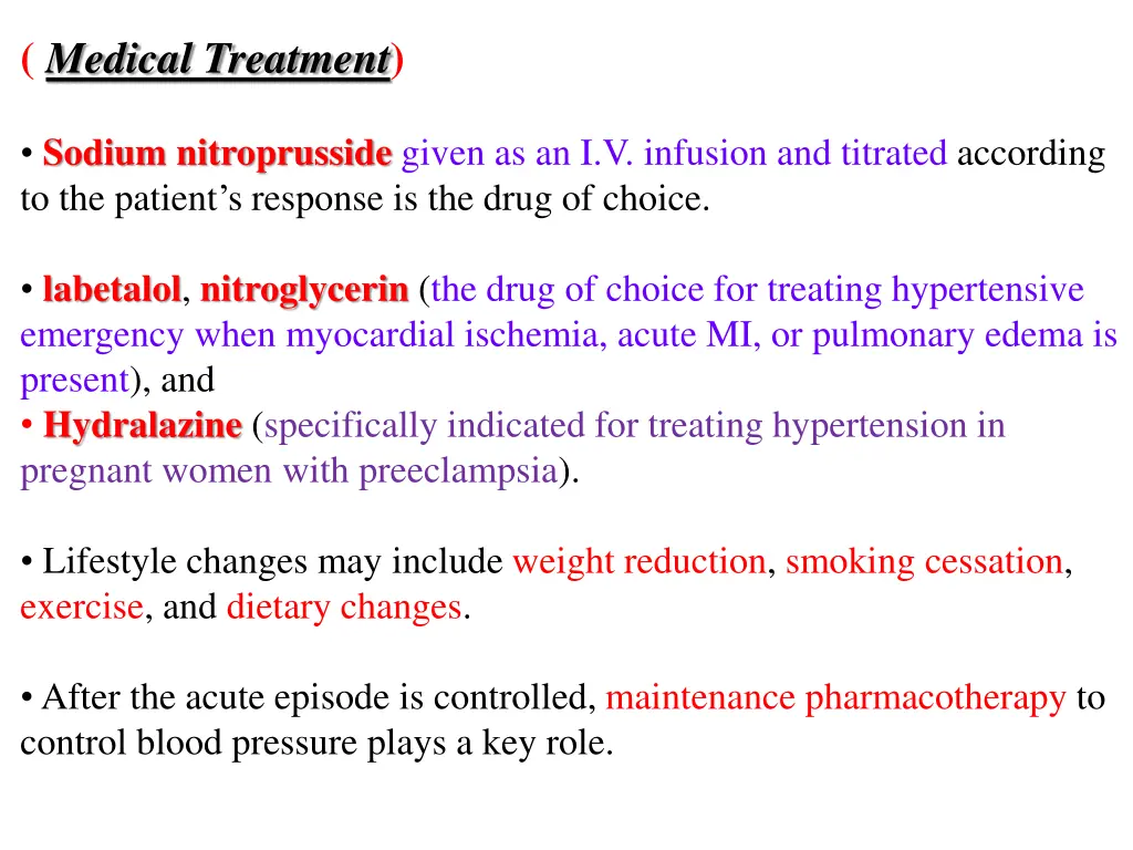 medical treatment