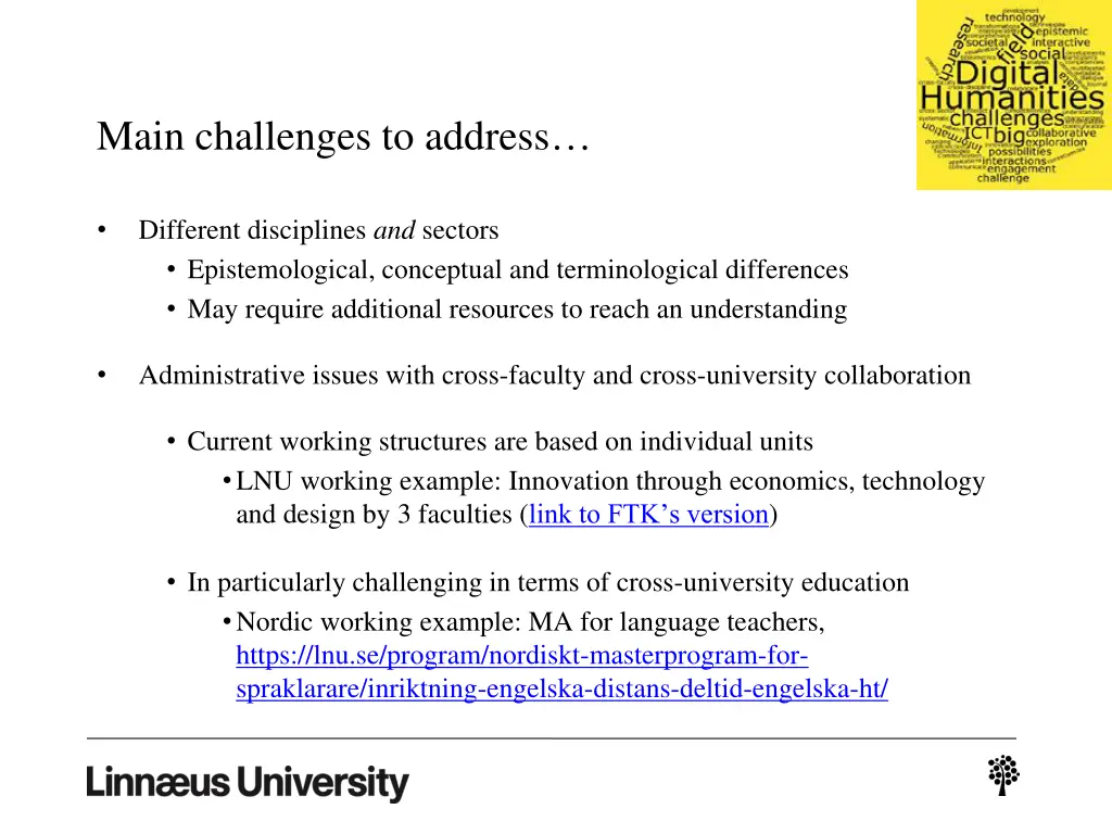 main challenges to address