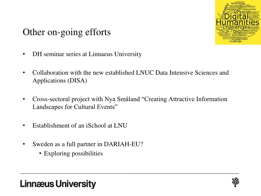 other on going efforts