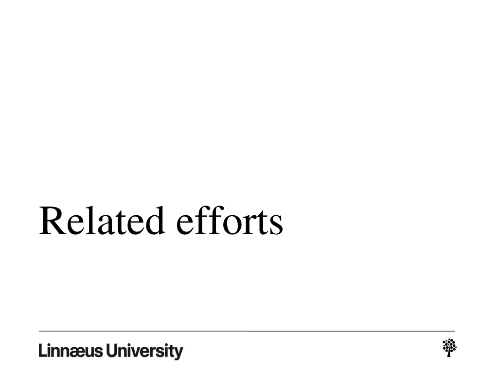 related efforts
