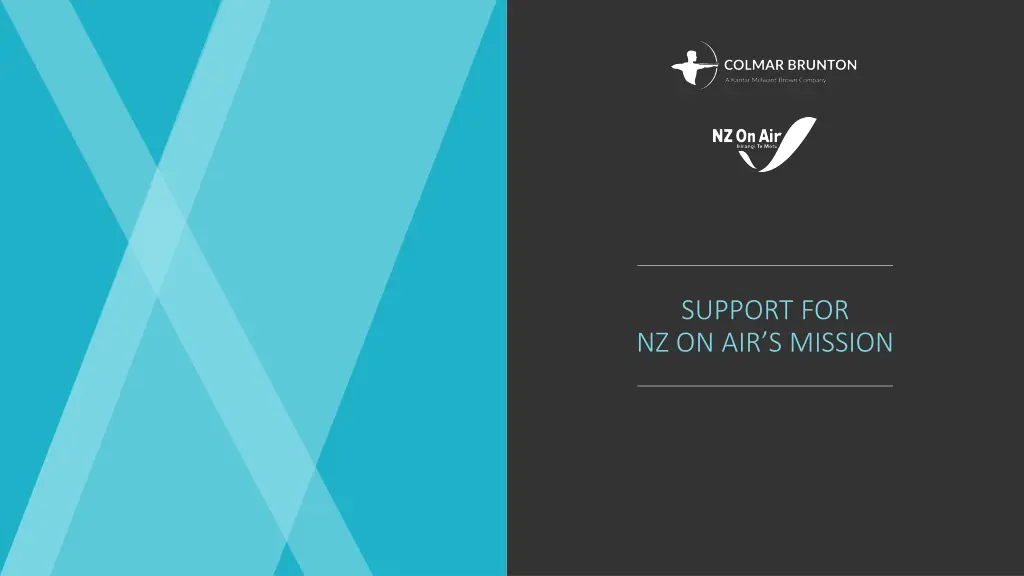 support for nz on air s mission