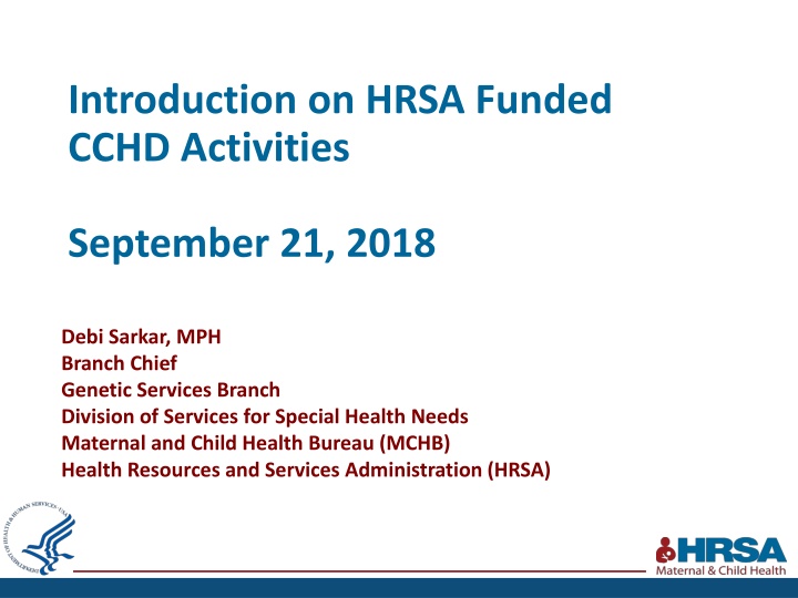 introduction on hrsa funded cchd activities