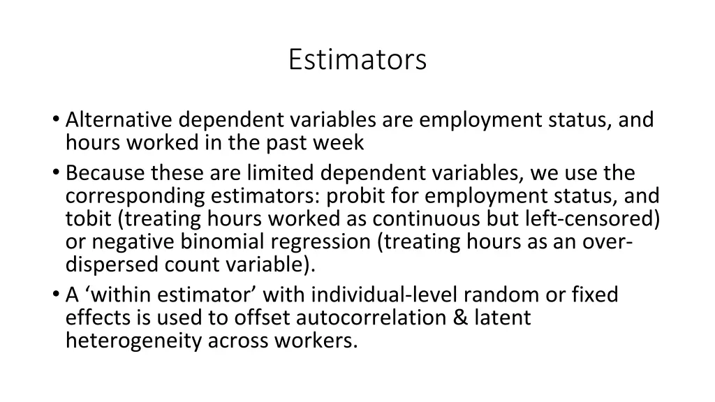 estimators