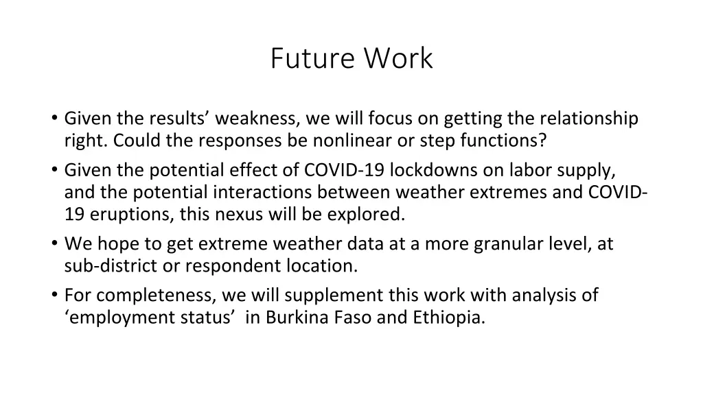 future work