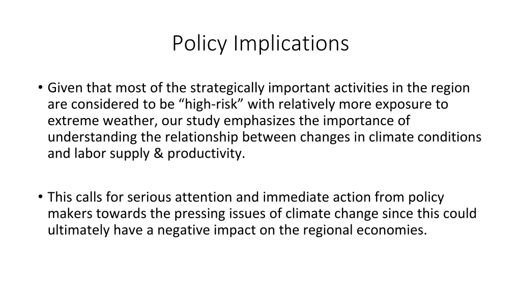 policy implications