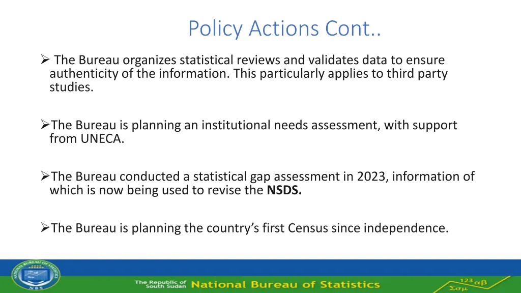 policy actions cont
